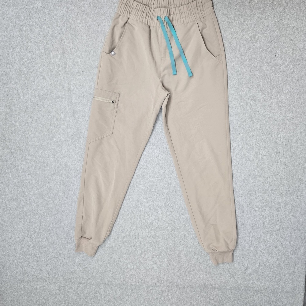 FIGS Women Scrub Pants XXS/P Beige High Waisted Zamora 26" Inseam PO#1955
